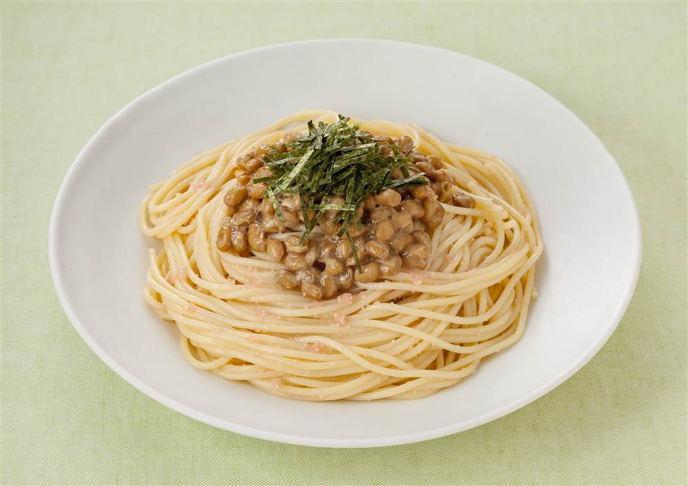 たらこ納豆スパゲッティ