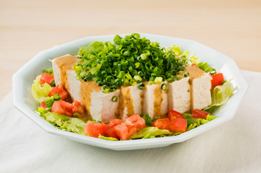 たっぷりねぎと豆腐のサラダ
