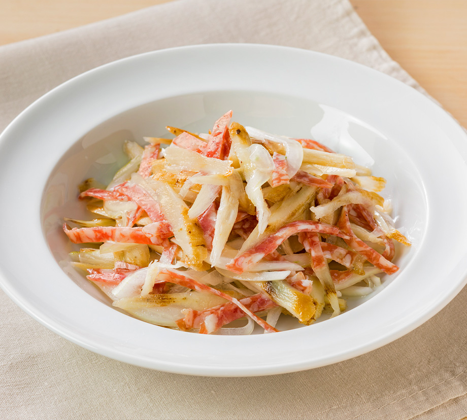 ごぼうとサラミのレモンマリネ