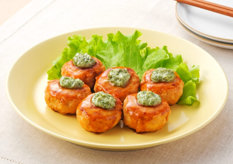 ふんわりジューシー！青のりマヨつくね