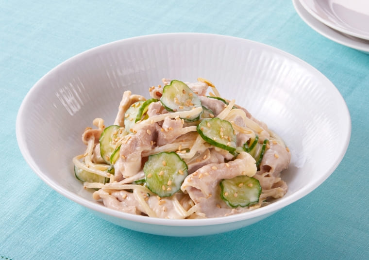 豚しゃぶときゅうりのしょうゆマヨサラダ