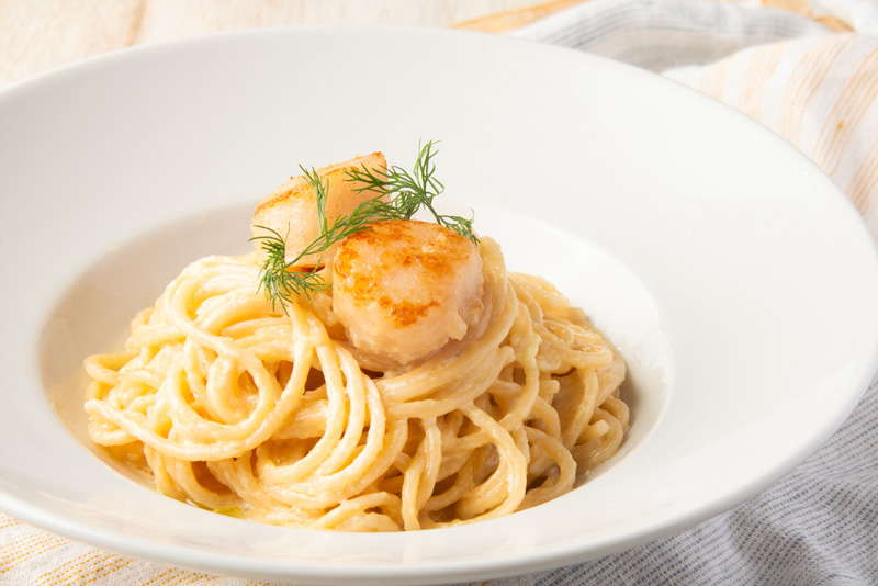 ほたてのパスタ～ムスクティエール風ソース～