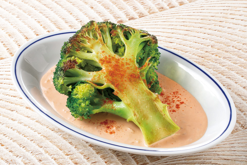 ブロッコリーソテーのピンクソース