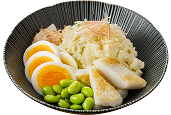 笹かまと枝豆（ずんだ）のポテサラ