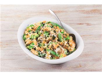 しらすとアスパラの冷製おろし野菜パスタ