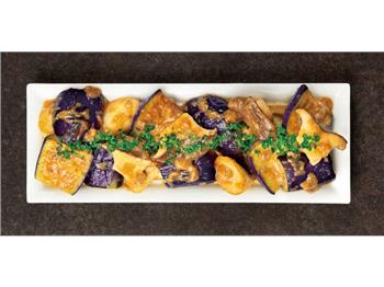 焼きなすとエリンギのアンチョビガーリックオニオン