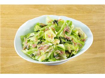 梅ちりめんのねぎ塩キャベツ