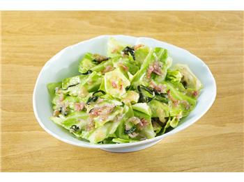 梅しそちりめんのねぎ塩キャベツ