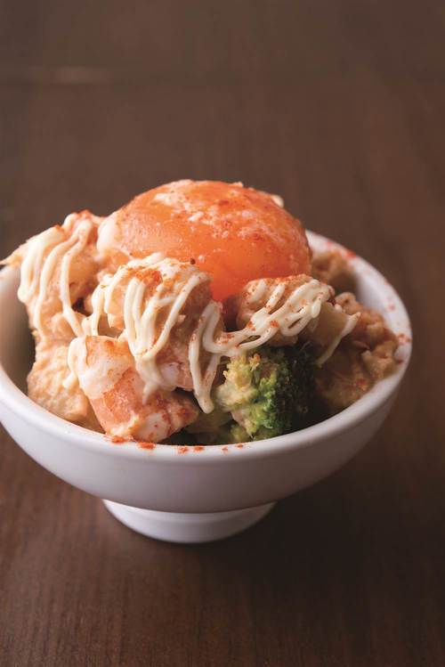 海老のアヒージョポテサラ