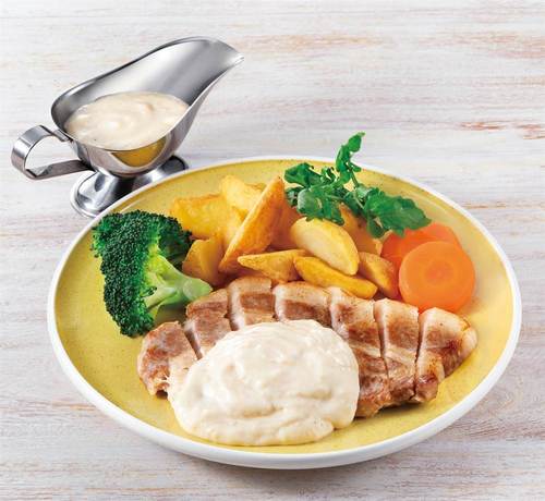 ポークソテーのしょうがクリーミィソース