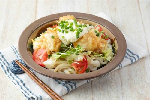 鶏天レモンタルタルぶっかけうどん