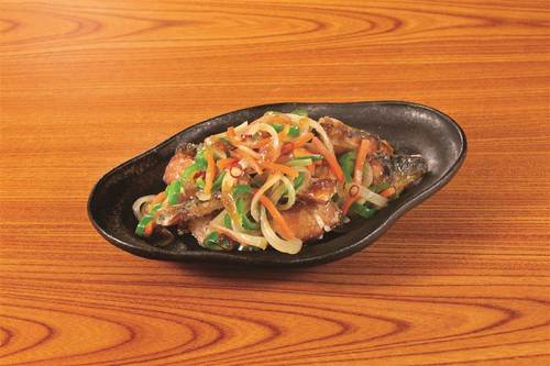 サバ竜田の黒酢たまねぎ南蛮漬け