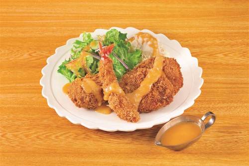 おろし野菜ドレッシングのミックスフライ定食