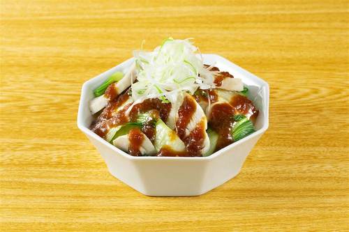 蒸し鶏とチンゲン菜のゆず醤油仕立て