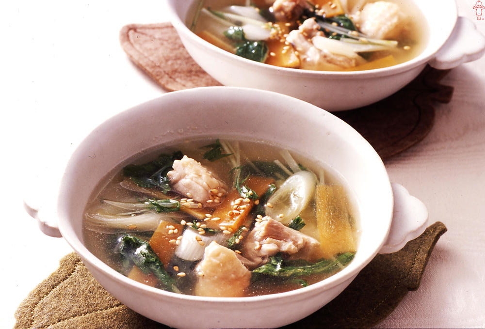 水菜と鶏もも肉の和風スープ とっておきレシピ キユーピー