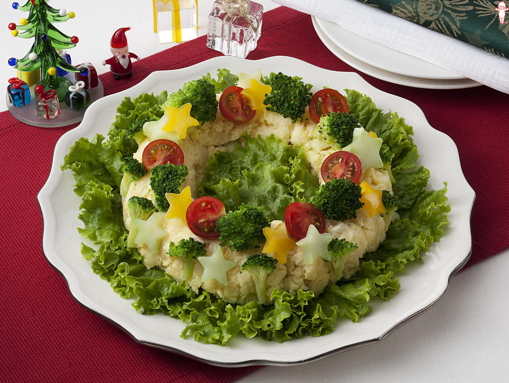 ブロッコリーのカラフルリースサラダ とっておきレシピ キユーピー