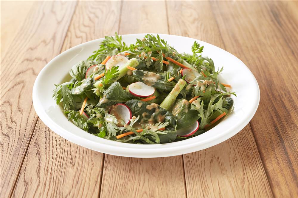 小松菜と春菊のグリーンサラダ とっておきレシピ キユーピー