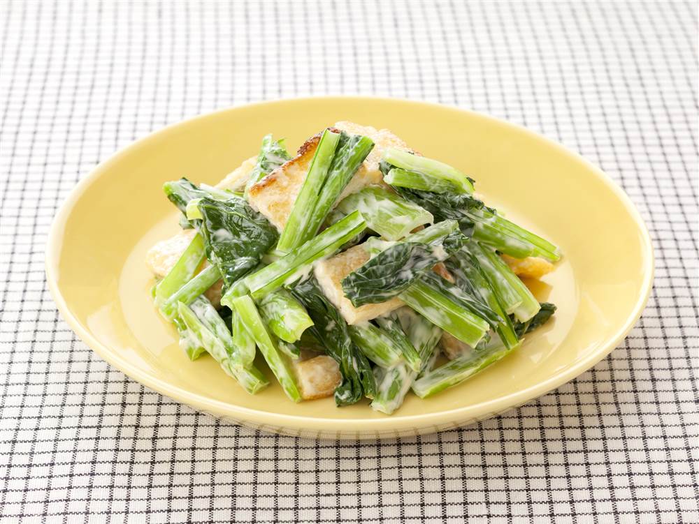 小松菜と油揚げの和えもの とっておきレシピ キユーピー