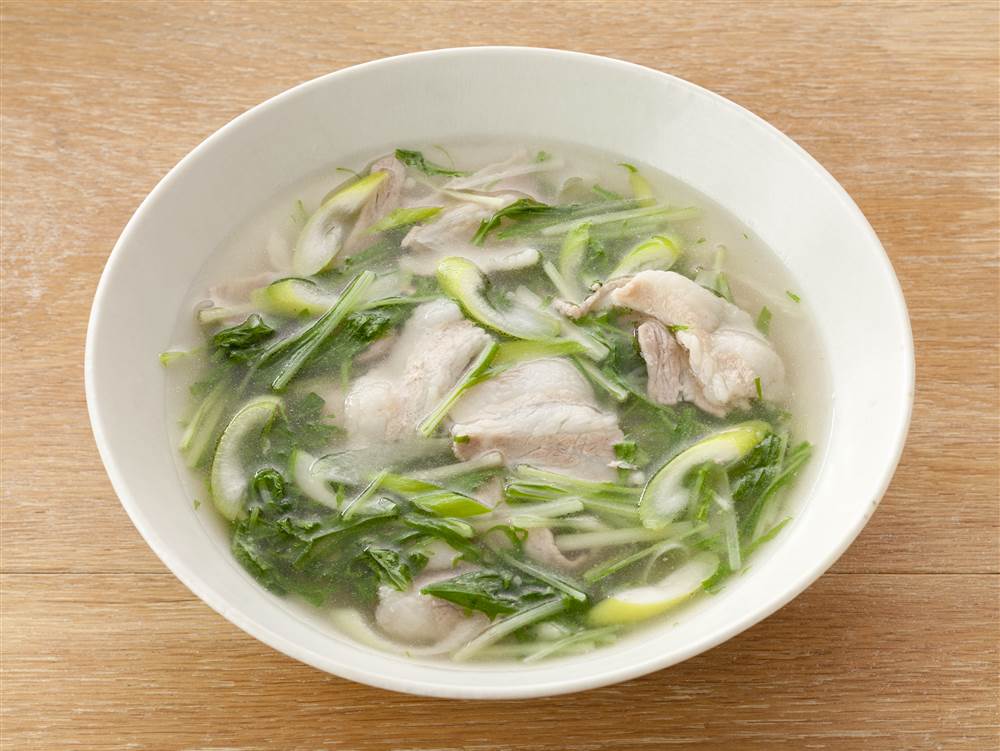 水菜と豚肉の和風スープ とっておきレシピ キユーピー
