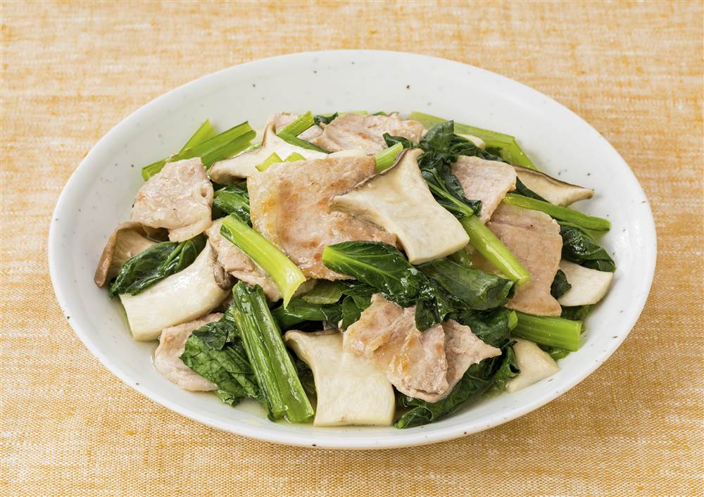 小松菜と豚肉の蒸し煮 とっておきレシピ キユーピー