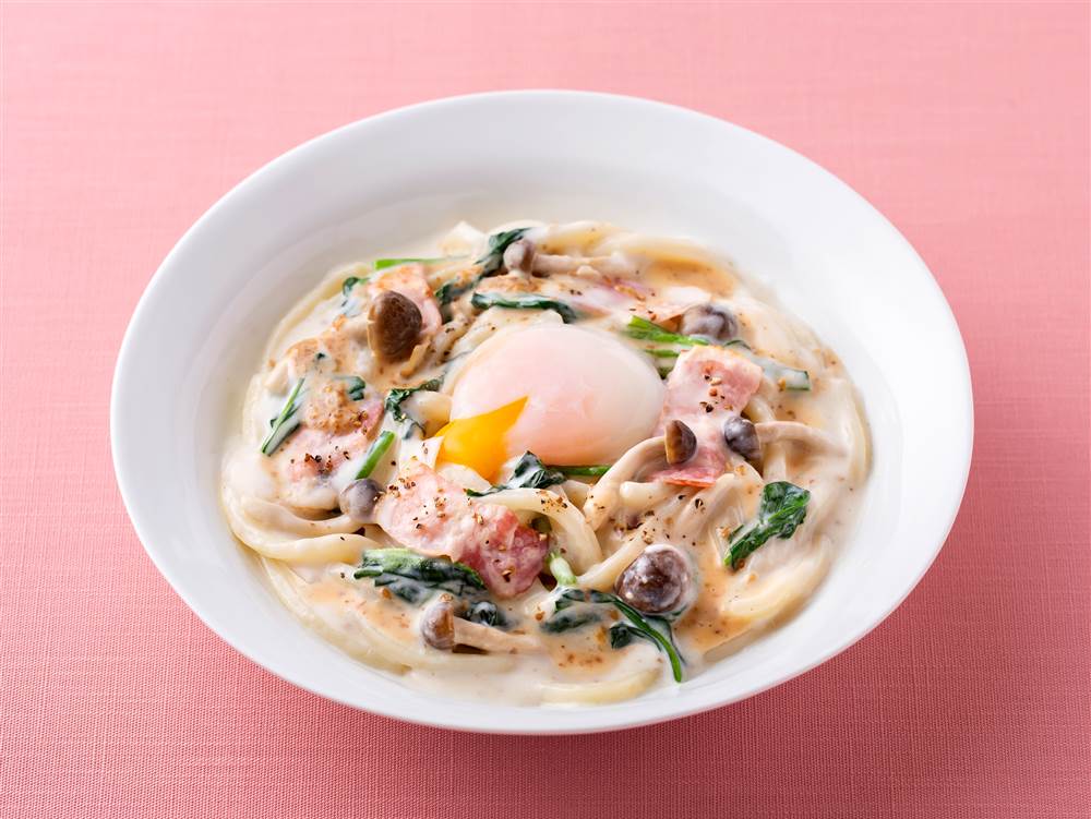 深煎りごまカルボナーラうどん とっておきレシピ キユーピー