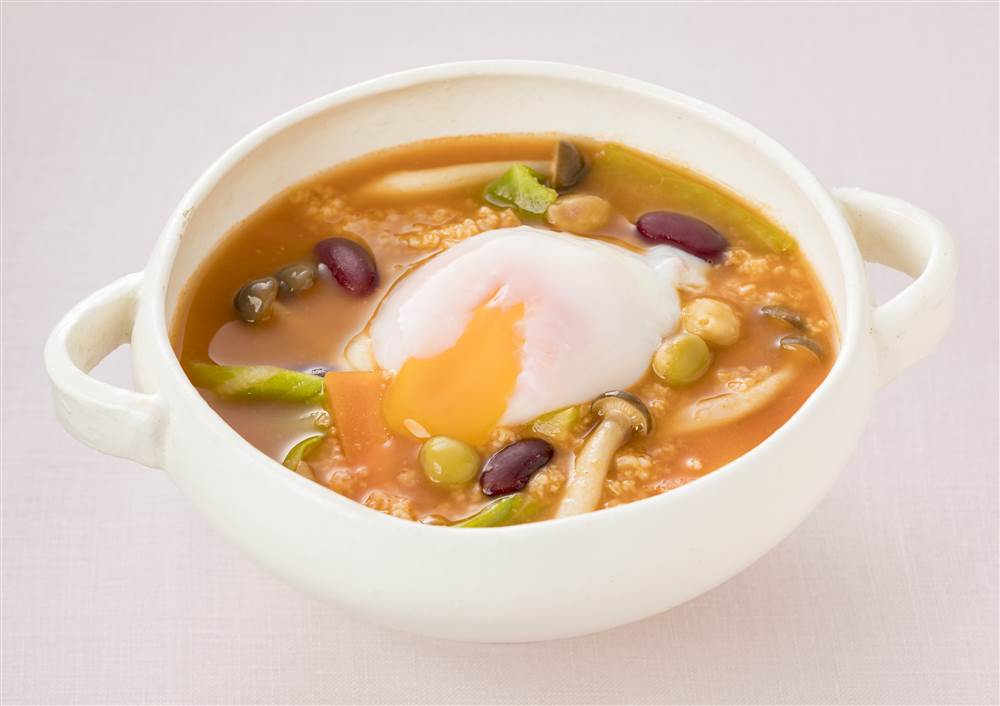 オートミールと豆のミネストローネ雑炊 とっておきレシピ キユーピー