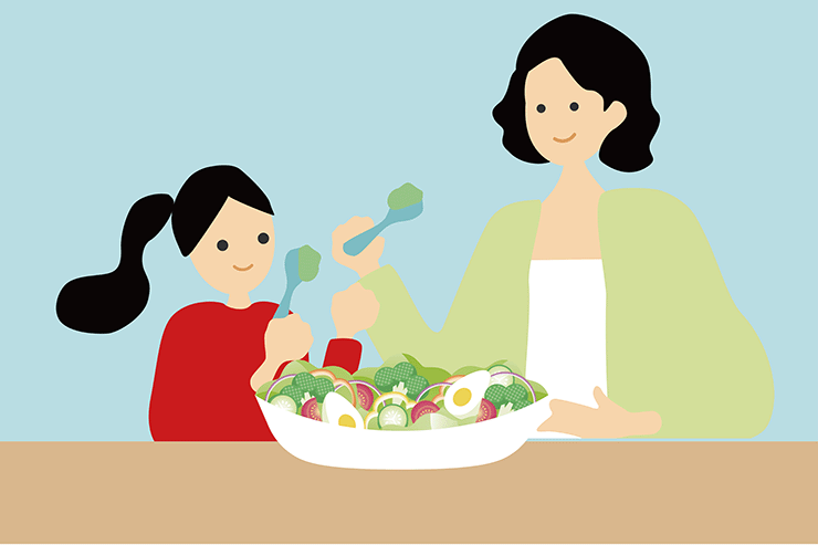 親子で一緒に野菜料理
